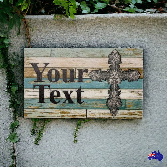 Cross Memorial Custom Personalised Sign - The Renmy Store Homewares & Gifts