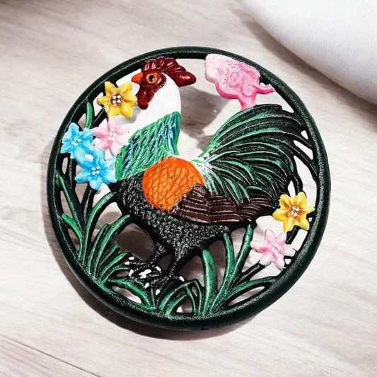 Trivet Placemat Rooster Cast Iron - The Renmy Store Homewares & Gifts