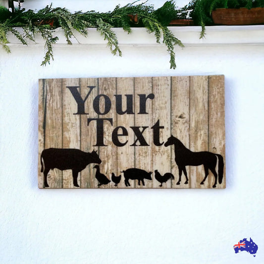 Country Custom Personalised Animals Sign - The Renmy Store Homewares & Gifts