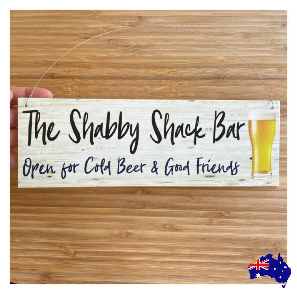 Bar Cold Beer Good Friends Custom Personalised Sign - The Renmy Store Homewares & Gifts