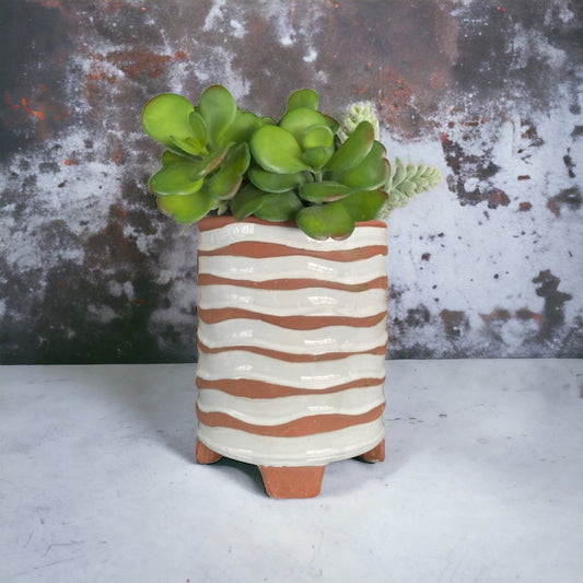 Geo Lines Plant Pot - The Renmy Store Homewares & Gifts 