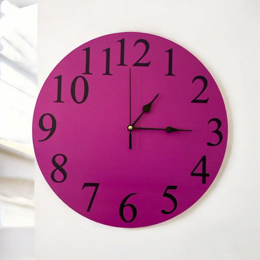 Clock Wall Pink Hot Chick Aussie Made - The Renmy Store Homewares & Gifts