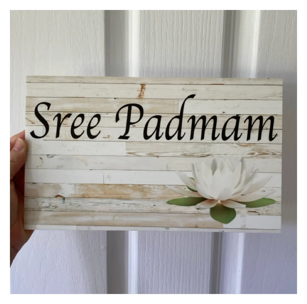 Lotus Flower Custom Personalised Sign - The Renmy Store Homewares & Gifts