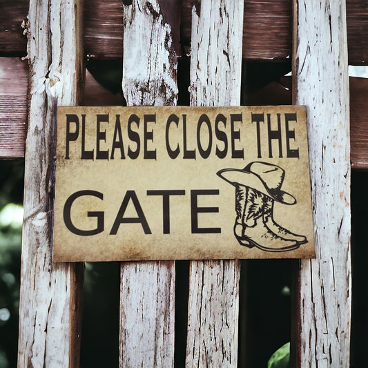 Please Close The Gate Country Sign - The Renmy Store Homewares & Gifts 
