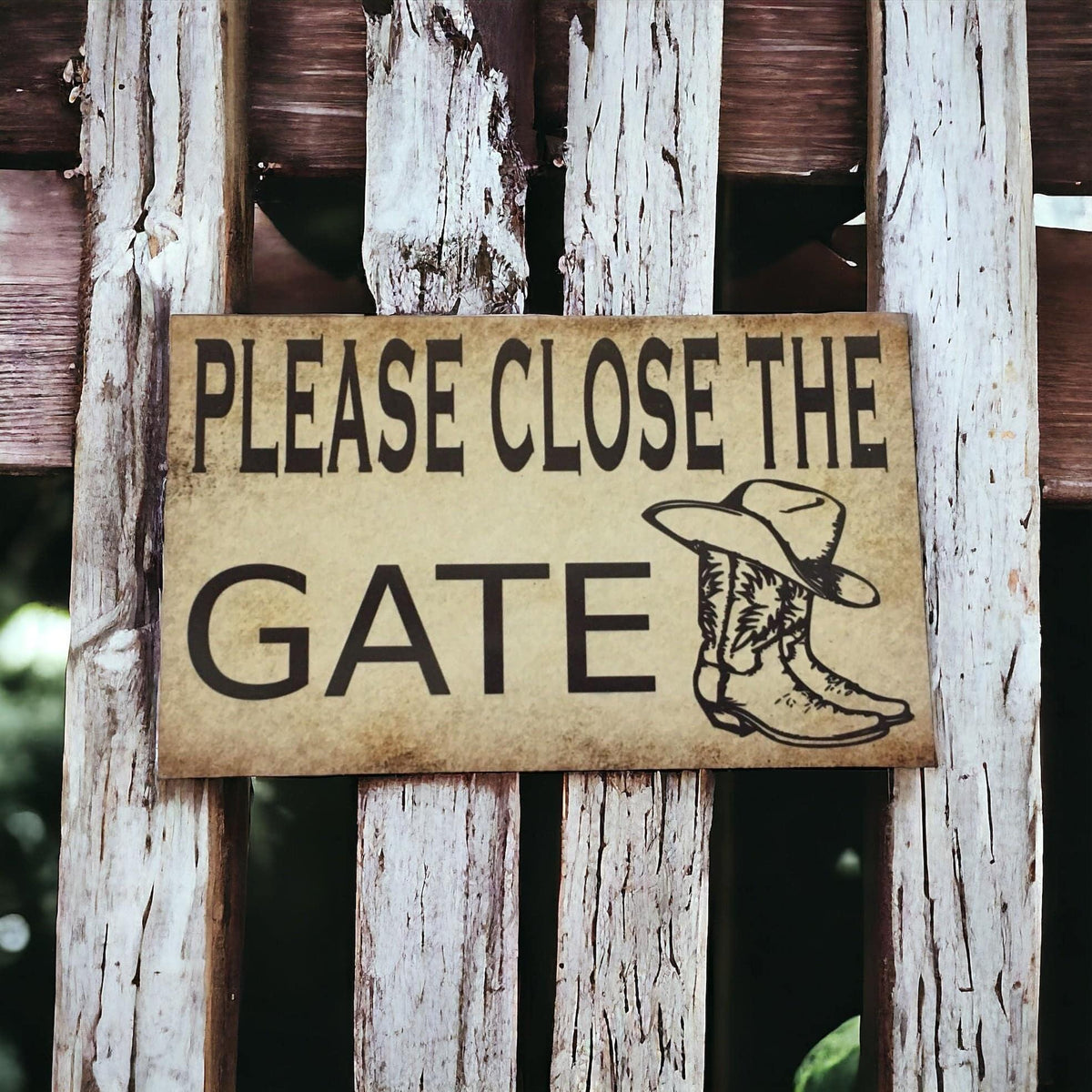 Please Close The Gate Country Sign - The Renmy Store Homewares & Gifts