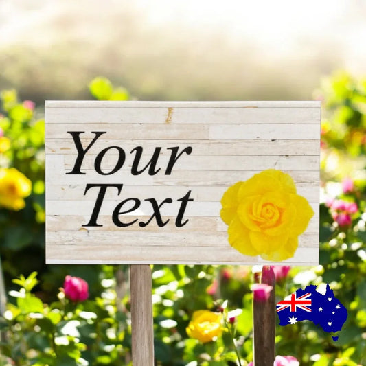 Rose Yellow Garden Custom Personalised Sign