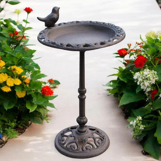 Bird Feeder Bath Stand Cast Iron - The Renmy Store Homewares & Gifts