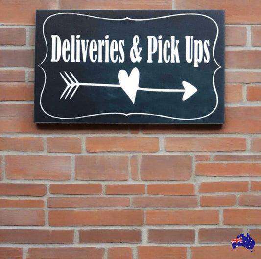 Deliveries Pick Ups Vintage Arrow Sign - The Renmy Store Homewares & Gifts