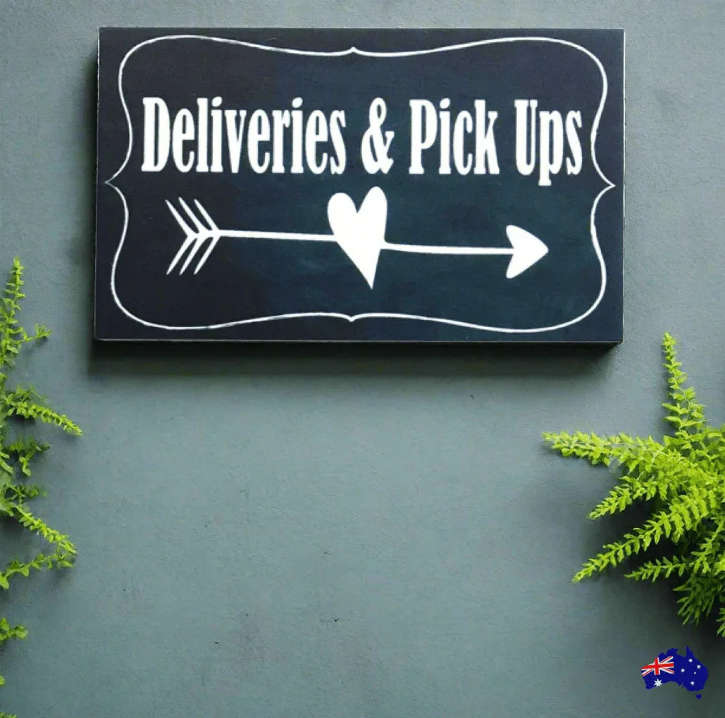 Deliveries Pick Ups Vintage Arrow Sign - The Renmy Store Homewares & Gifts