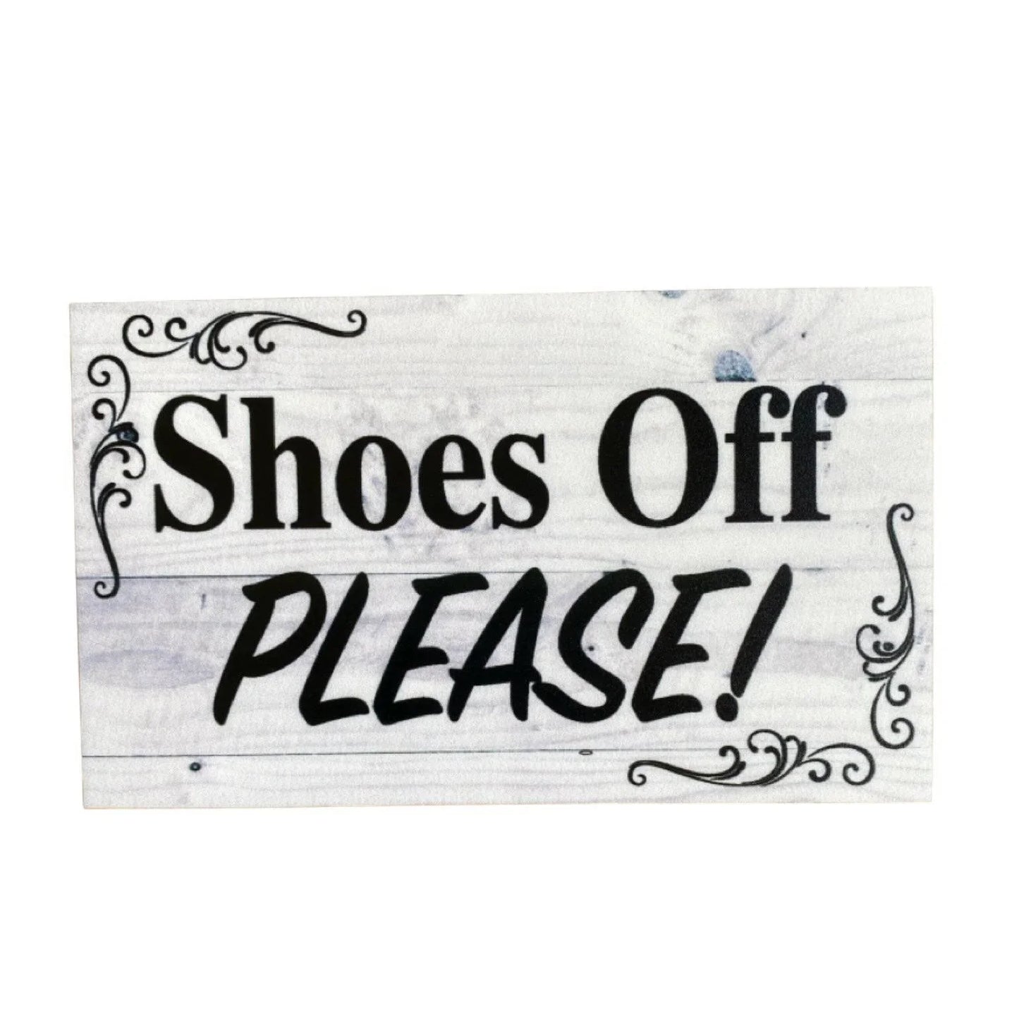 Shoes Off Please Scroll Sign - The Renmy Store Homewares & Gifts