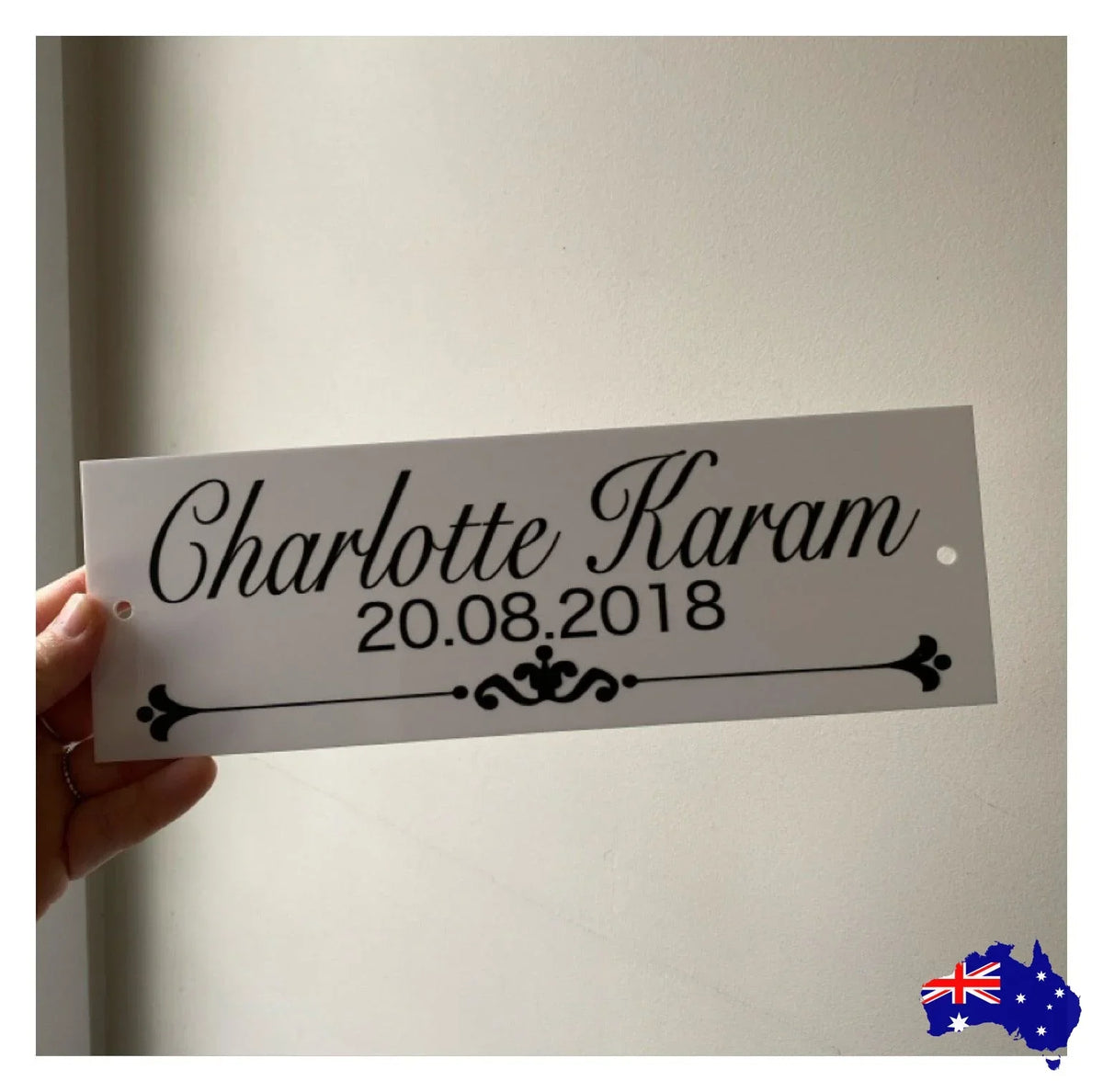 Family Name Custom Personalised White Sign - The Renmy Store Homewares & Gifts
