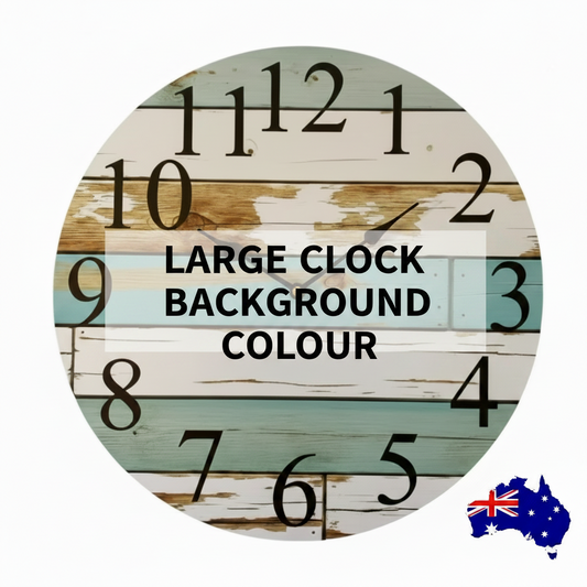 Rustic Blue Timber Wall Clock 30cm 60cm - Aussie Made