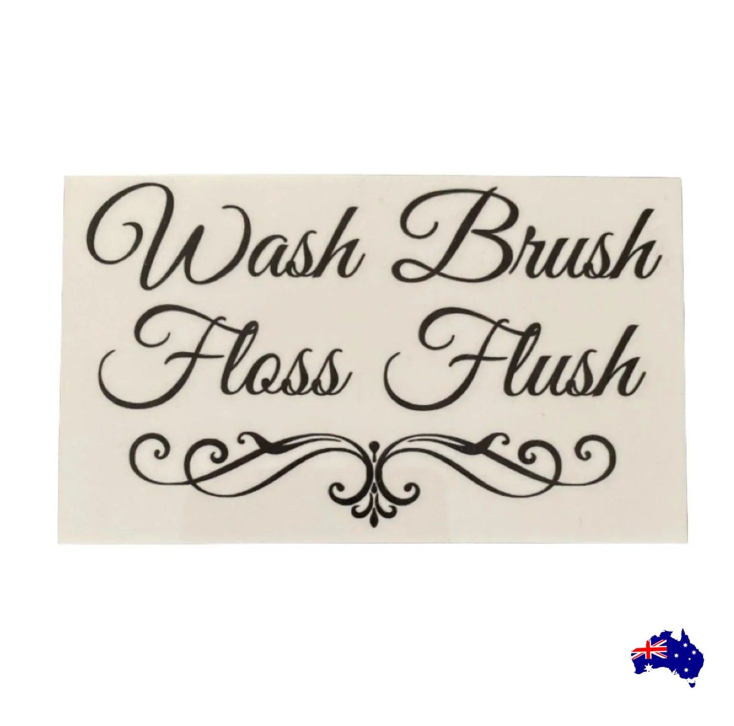 Wash Brush Floss Flush Bathroom Rules Sign - The Renmy Store Homewares & Gifts