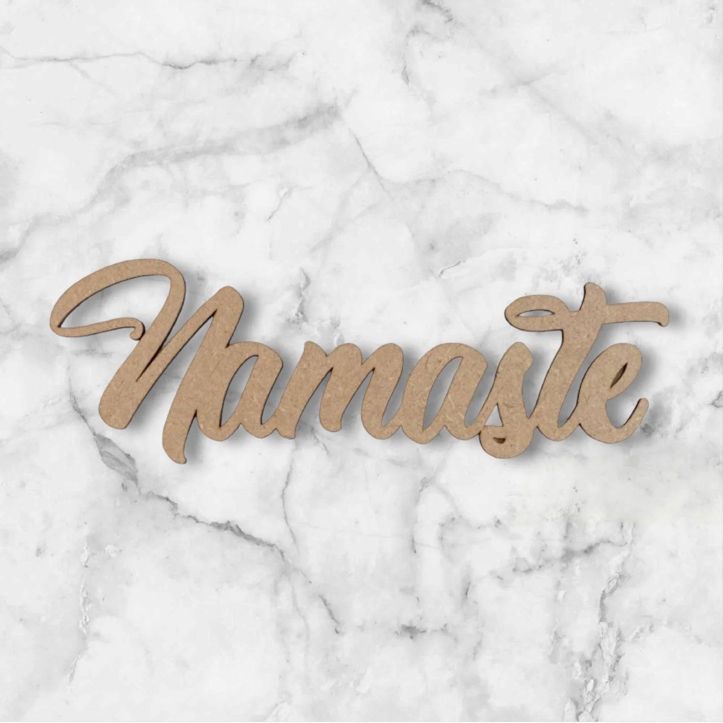 Namaste Word Wall Quote Art DIY Raw MDF Timber Wood - The Renmy Store Homewares & Gifts