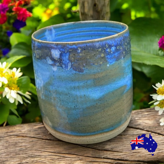 Mug Cup Blues Pottery Ceramic Aussie Made Limited Edition - The Renmy Store Homewares & Gifts