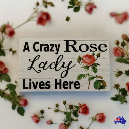 Crazy Rose Lady Lives Here Vintage Sign - The Renmy Store Homewares & Gifts