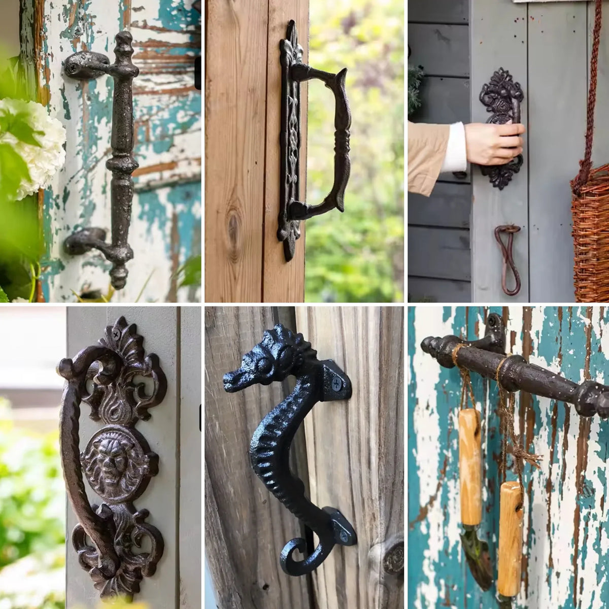 Handle Furniture Door Gate Rustic Vintage Cast Iron - The Renmy Store Homewares & Gifts