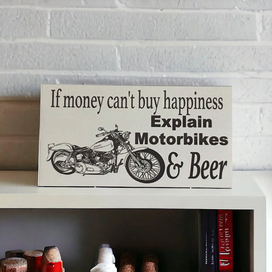 Motorbike Motorcycle Beer Sign - The Renmy Store Homewares & Gifts