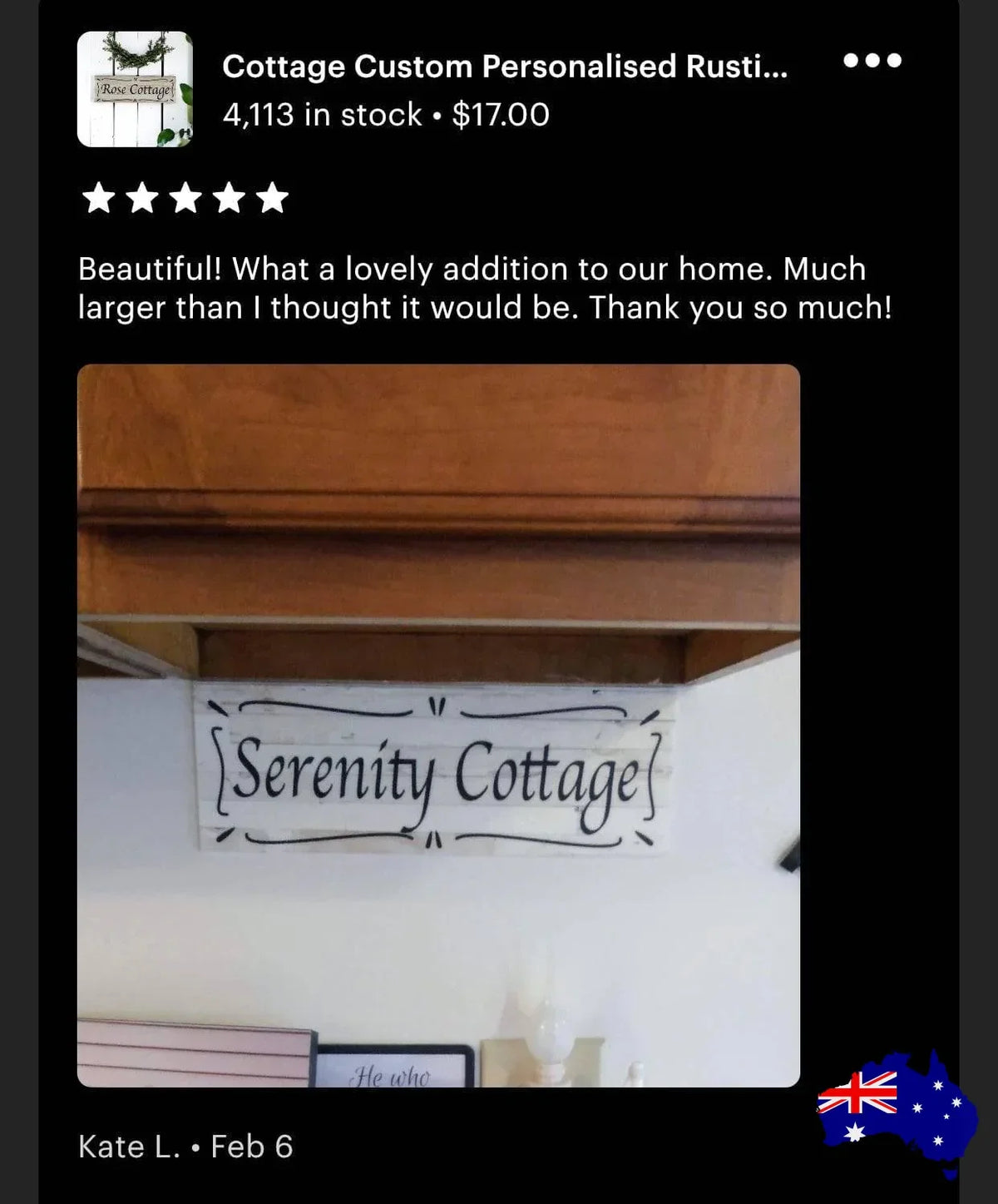 Cottage Custom Personalised Rustic Chic Sign - The Renmy Store Homewares & Gifts