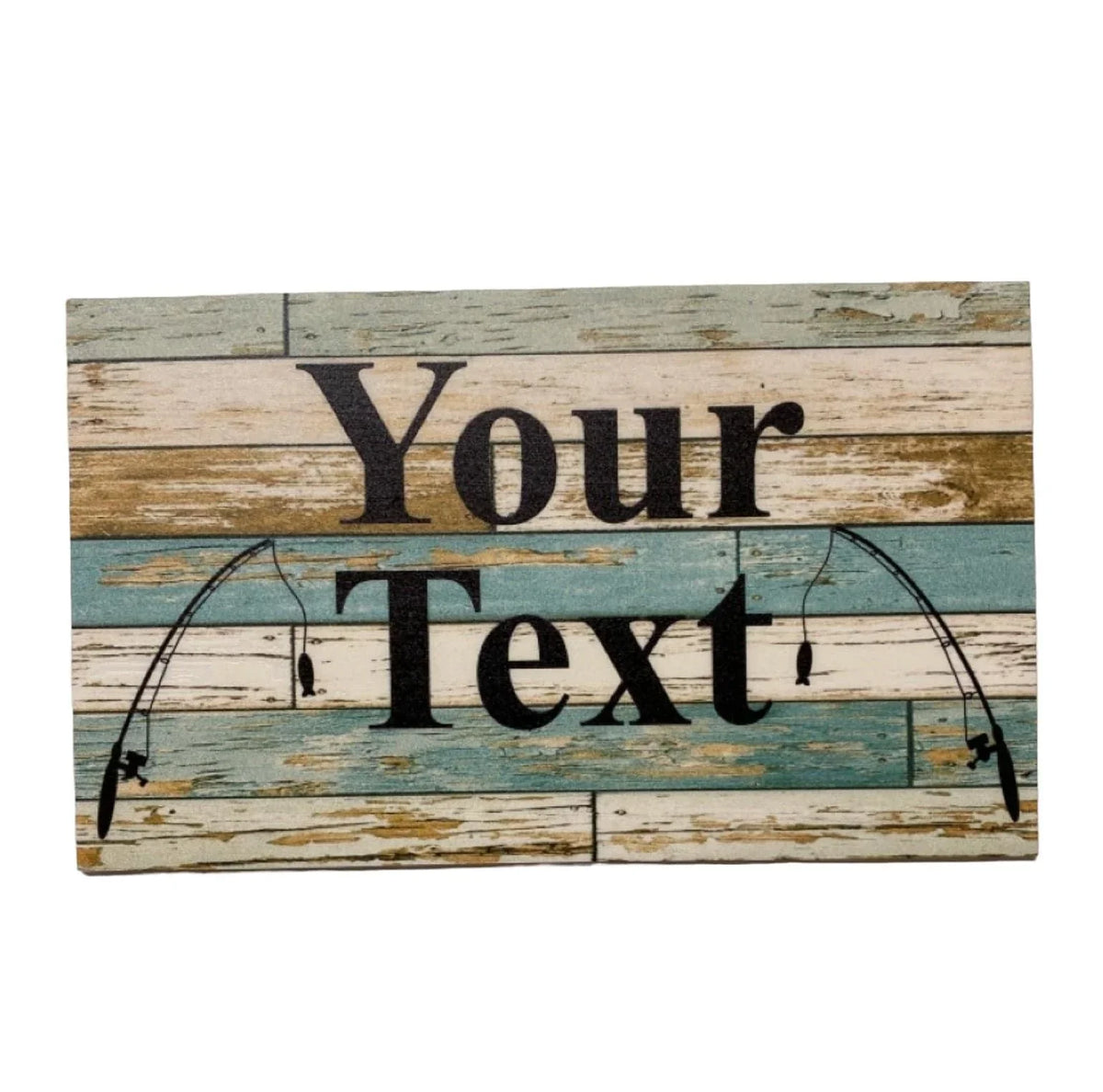 Fishing Rods Blue Custom Personalised Sign - The Renmy Store Homewares & Gifts