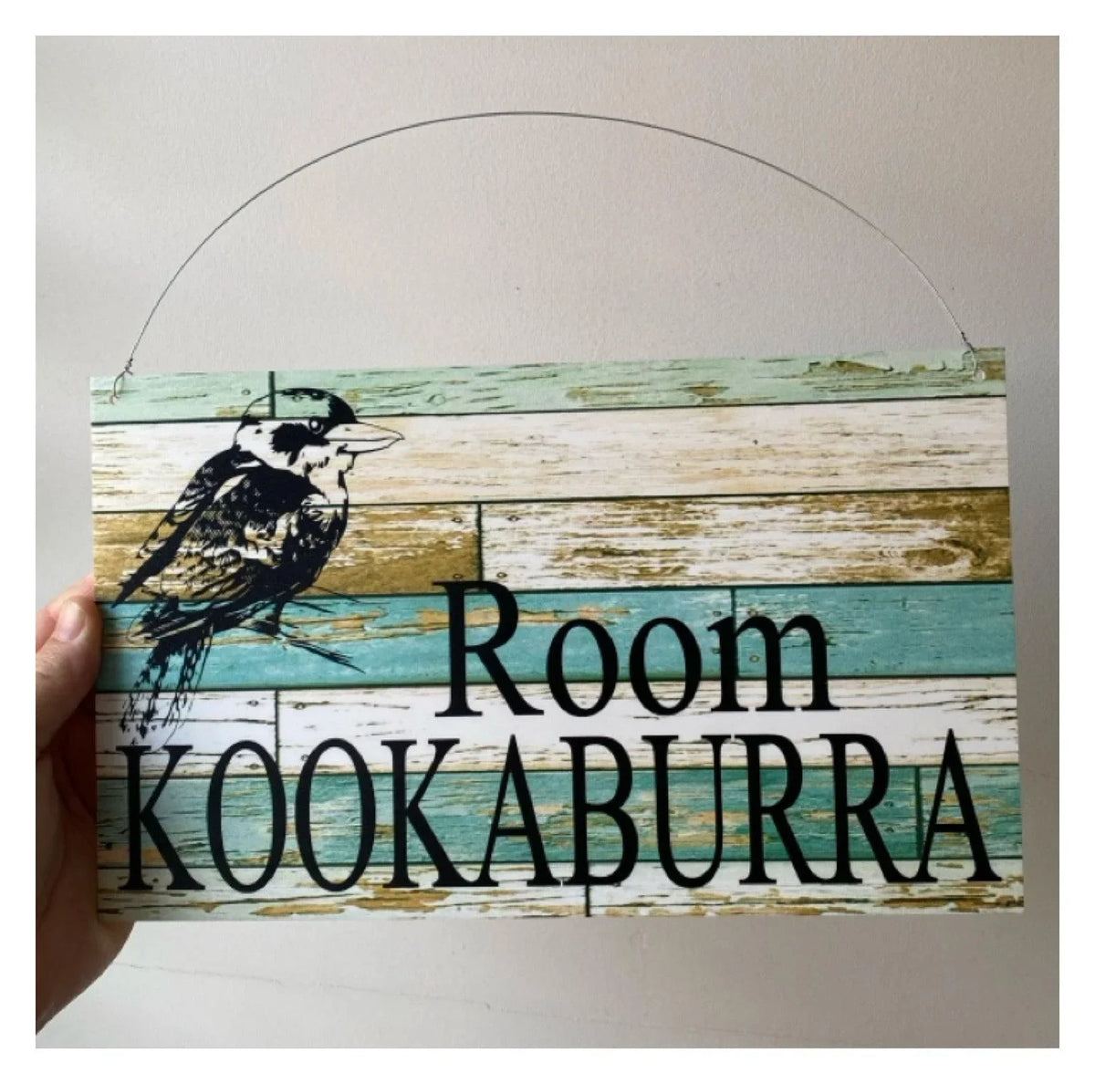 Kookaburra Bird Custom Personalised Blue Sign - The Renmy Store Homewares & Gifts
