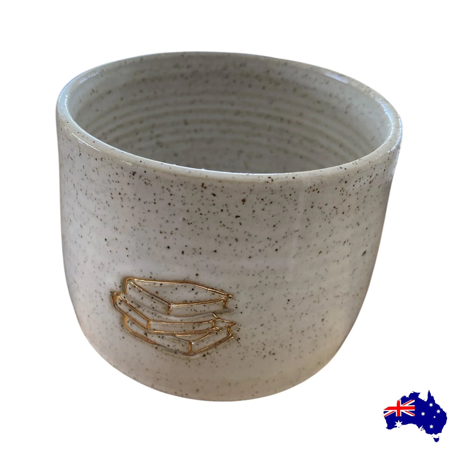 Mug Cup Book Library Pottery Ceramic Aussie Made