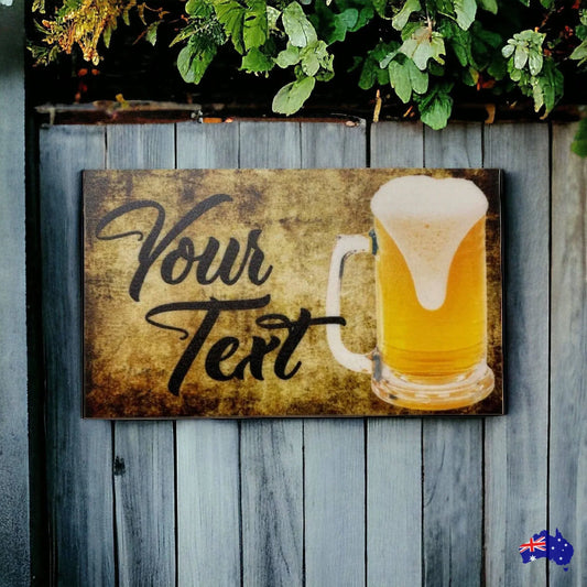 Beer Vintage Bar Custom Personalised Sign - The Renmy Store Homewares & Gifts