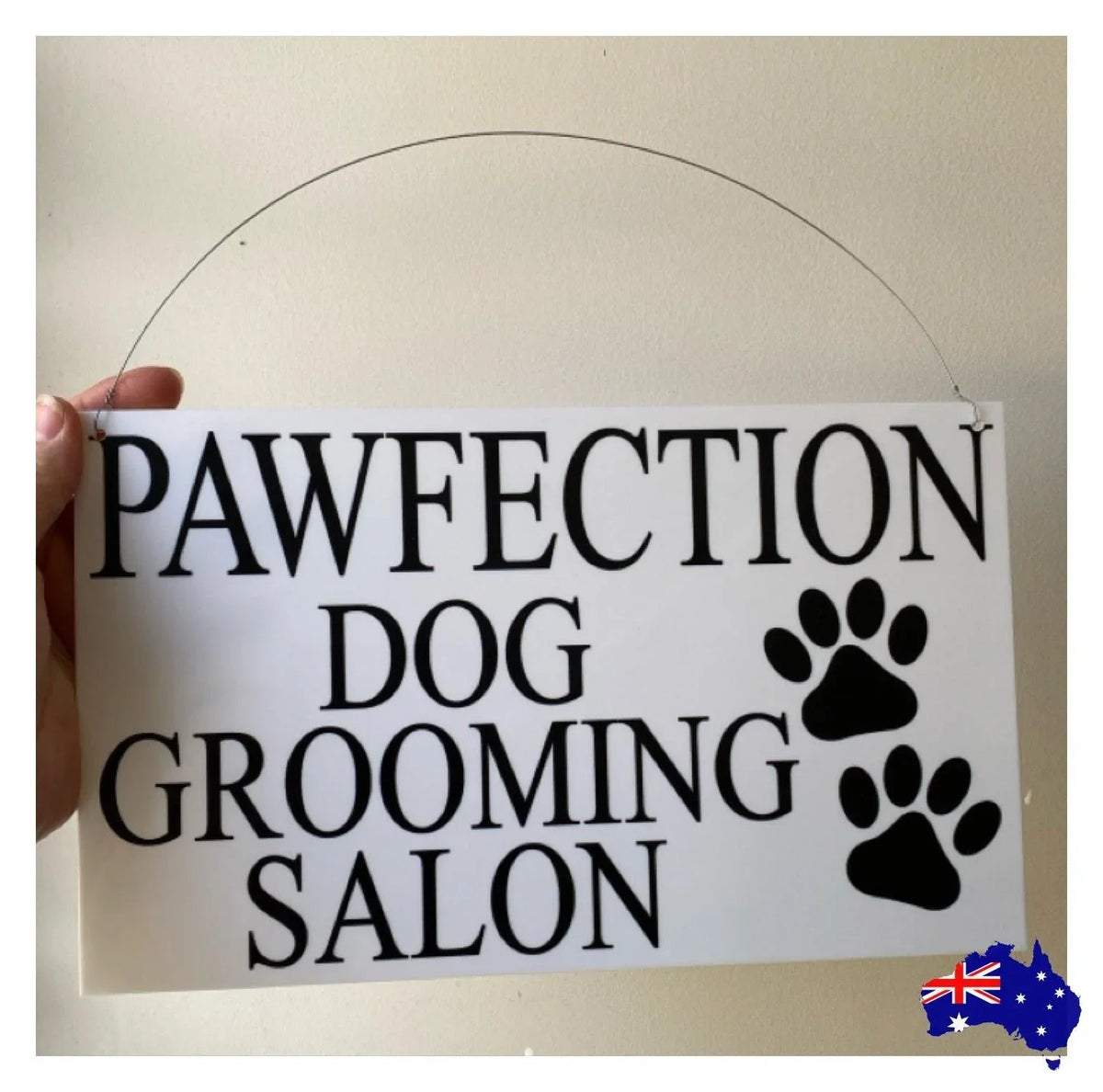 Dog Cat Pet Paw White Custom Sign - The Renmy Store Homewares & Gifts