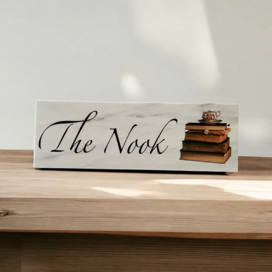 The Nook Library Reading Sign - The Renmy Store Homewares & Gifts