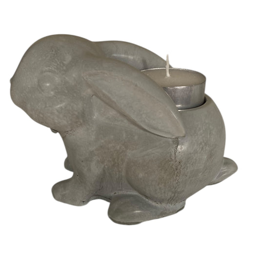 Rabbit Bunny Tealight Candle Holder Aussie Handmade Concrete