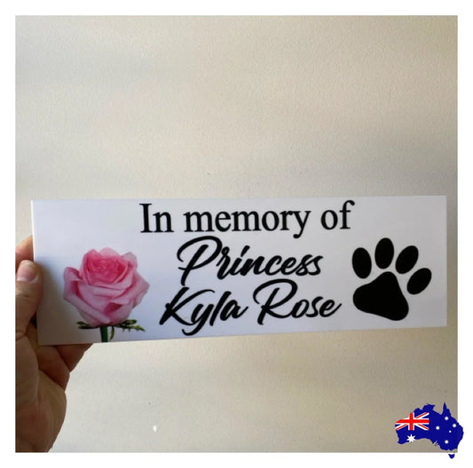 Memorial Memory Of Custom Personalised Rose Sign - The Renmy Store Homewares & Gifts