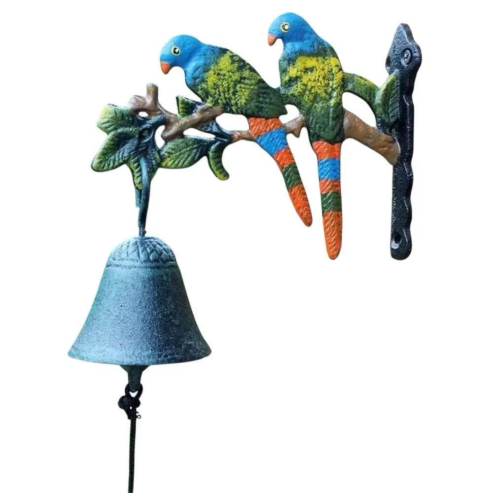 Doorbell Door Bell Cast Iron Colourful Bird Parrot - The Renmy Store Homewares & Gifts