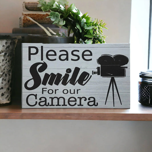Please Smile For Camera Property Shop Sign - The Renmy Store Homewares & Gifts