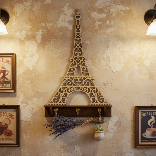 Eiffel Tower Decorative Scroll Raw MDF Timber Shape | DIY French Provincial Craft Aussie Made