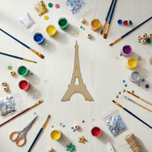 Eiffel Tower Raw MDF Timber Shape | DIY French Provincial Craft Decor Aussie Made