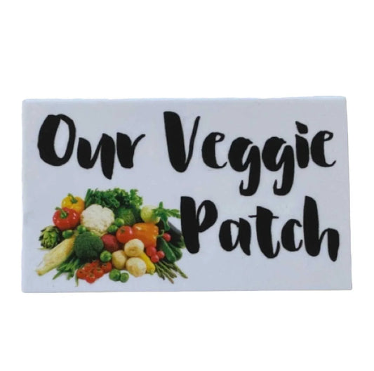 Our Veggie Patch White Sign - The Renmy Store Homewares & Gifts