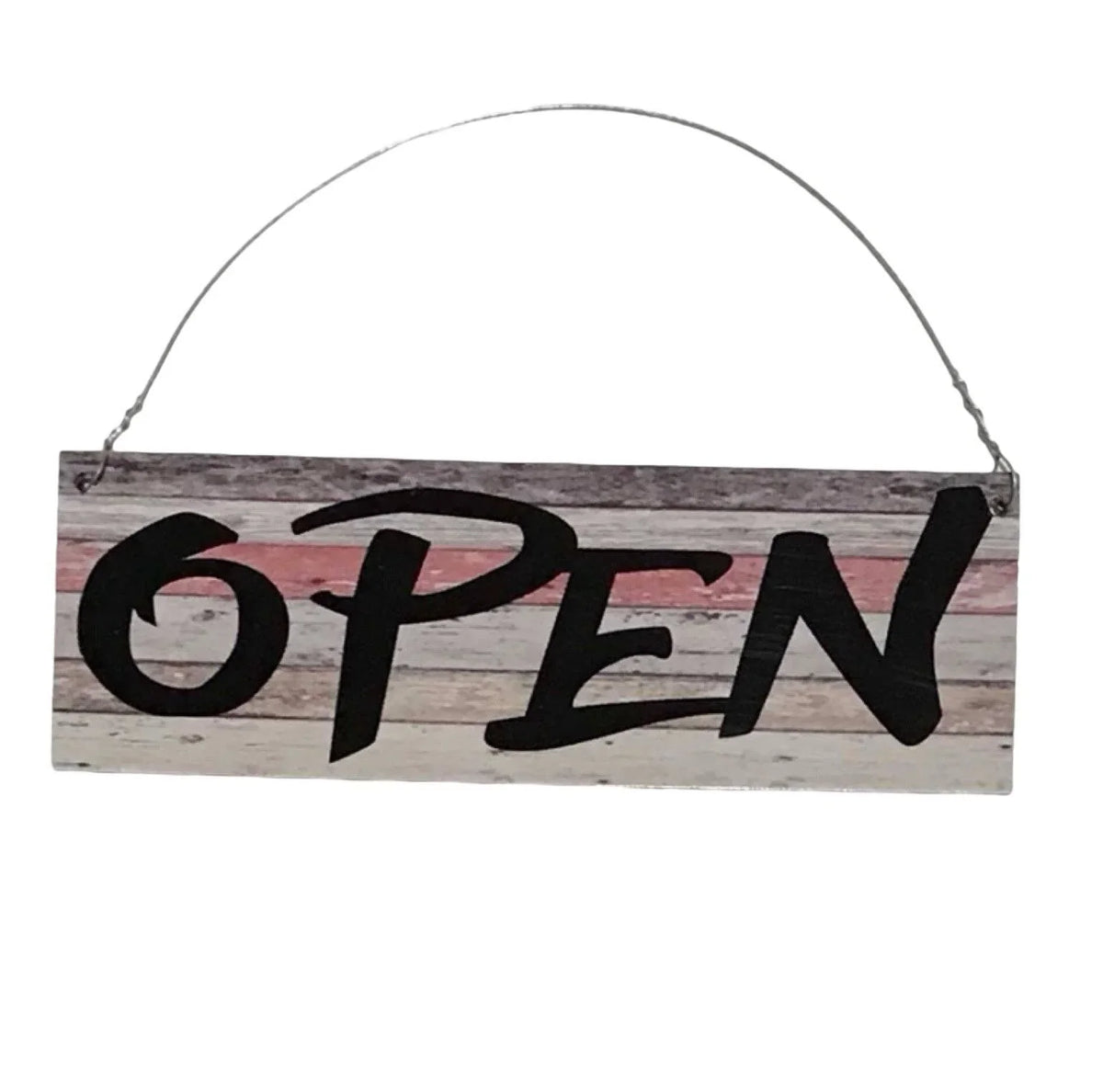 Open Closed Rustic Wood Style Business Shop Cafe Hanging Sign - The Renmy Store Homewares & Gifts