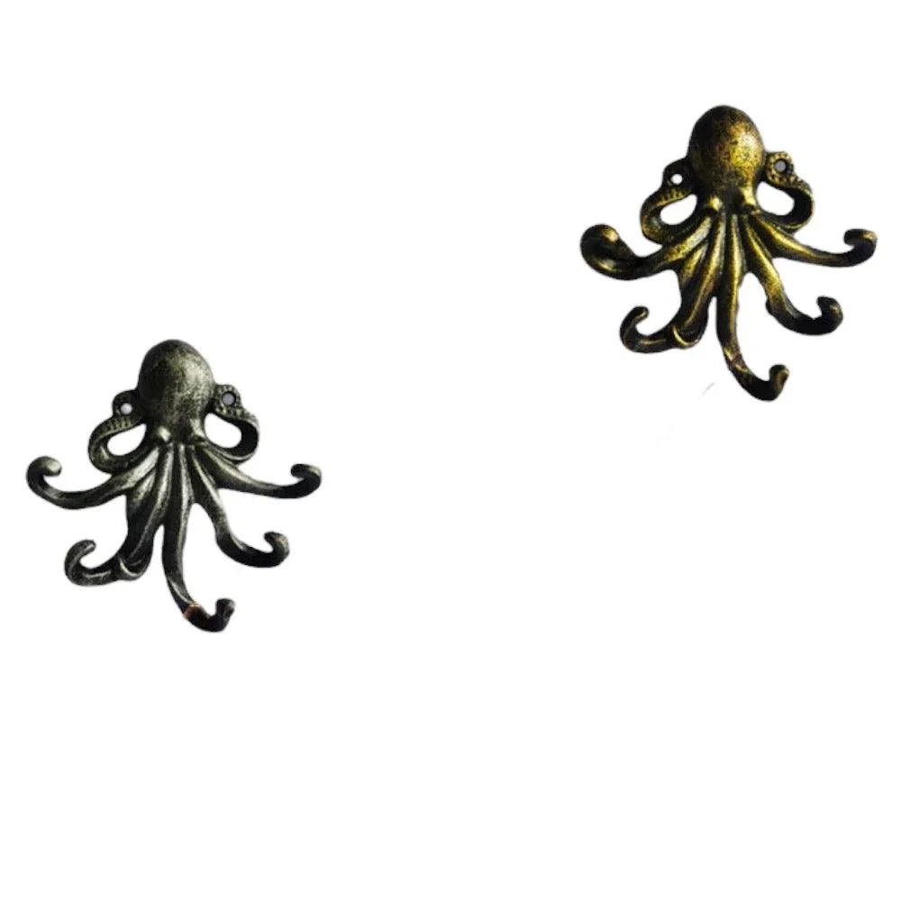 Octopus Wall Hook Coastal Cast Iron - The Renmy Store Homewares & Gifts