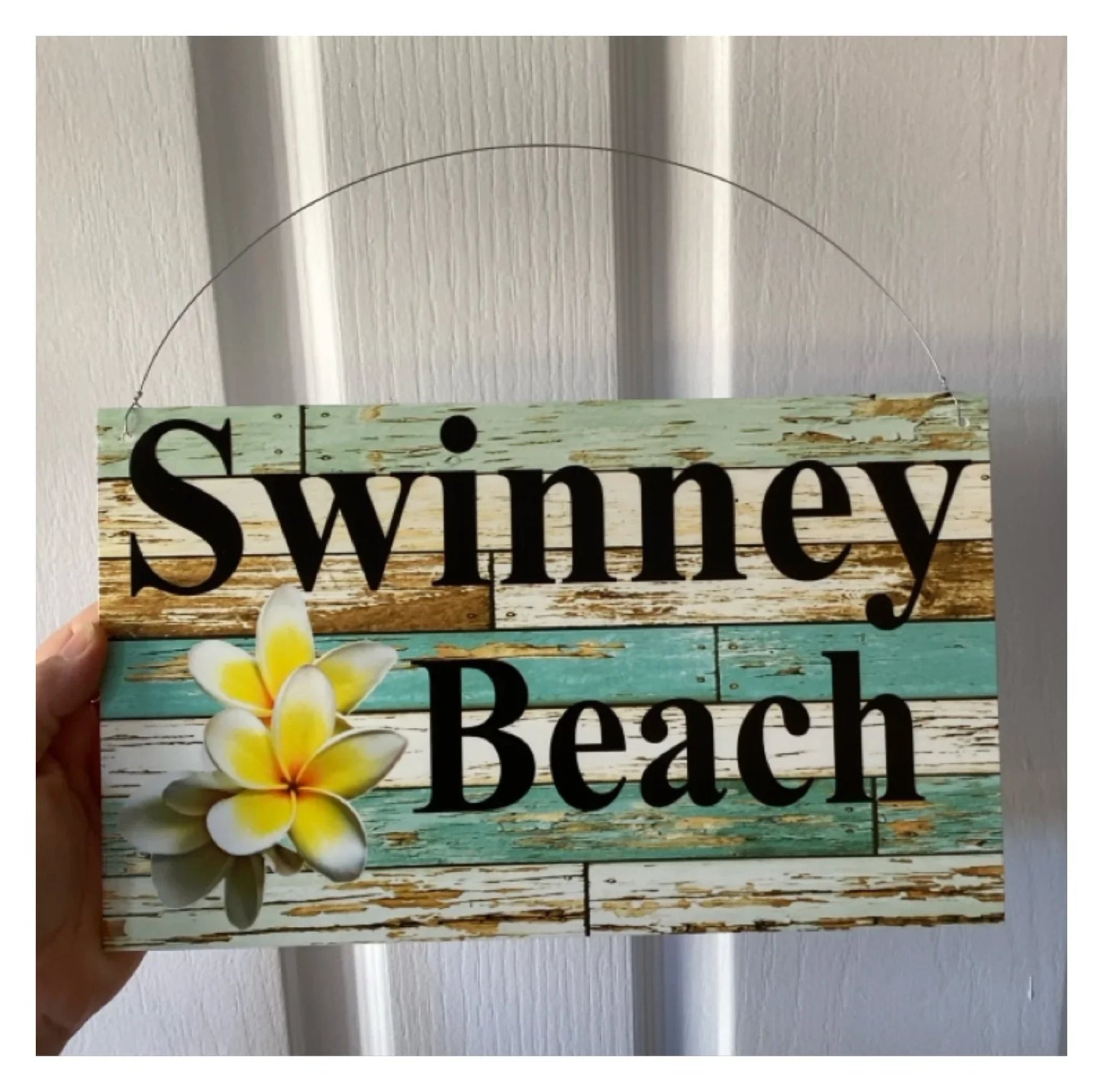 Frangipani Custom Personalised Blue Sign
