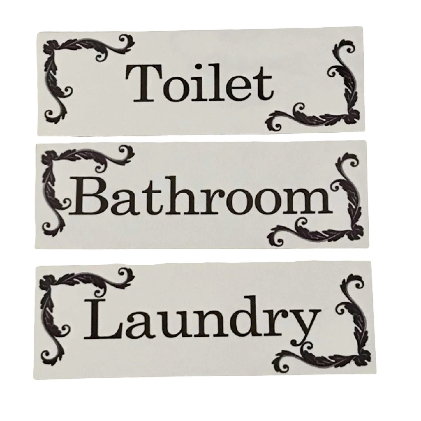 French Toilet Laundry Bathroom Door Sign - The Renmy Store Homewares & Gifts