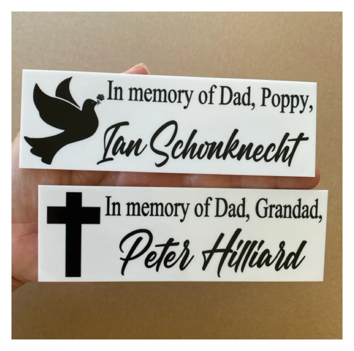 Memorial In Memory Of Custom Personalised Dove Sign - The Renmy Store Homewares & Gifts
