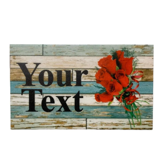 Rose Roses Red Custom Personalised Sign - The Renmy Store Homewares & Gifts