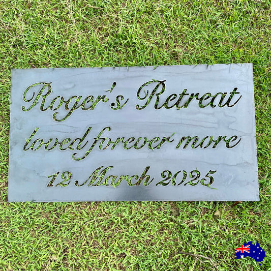Custom Retreat Property Sign - Personalised Rusty Metal Steel Sign - Australian Made
