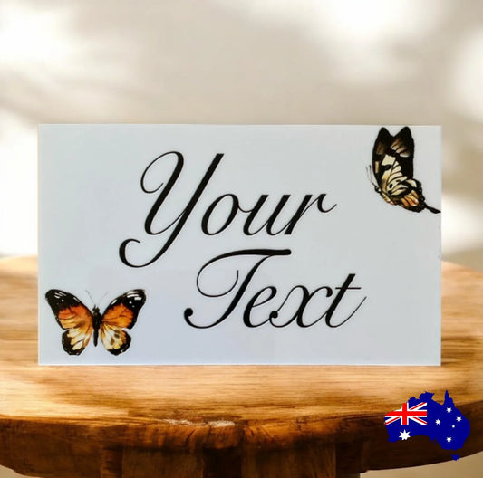 Custom Personalised Garden Butterfly Sign - The Renmy Store Homewares & Gifts