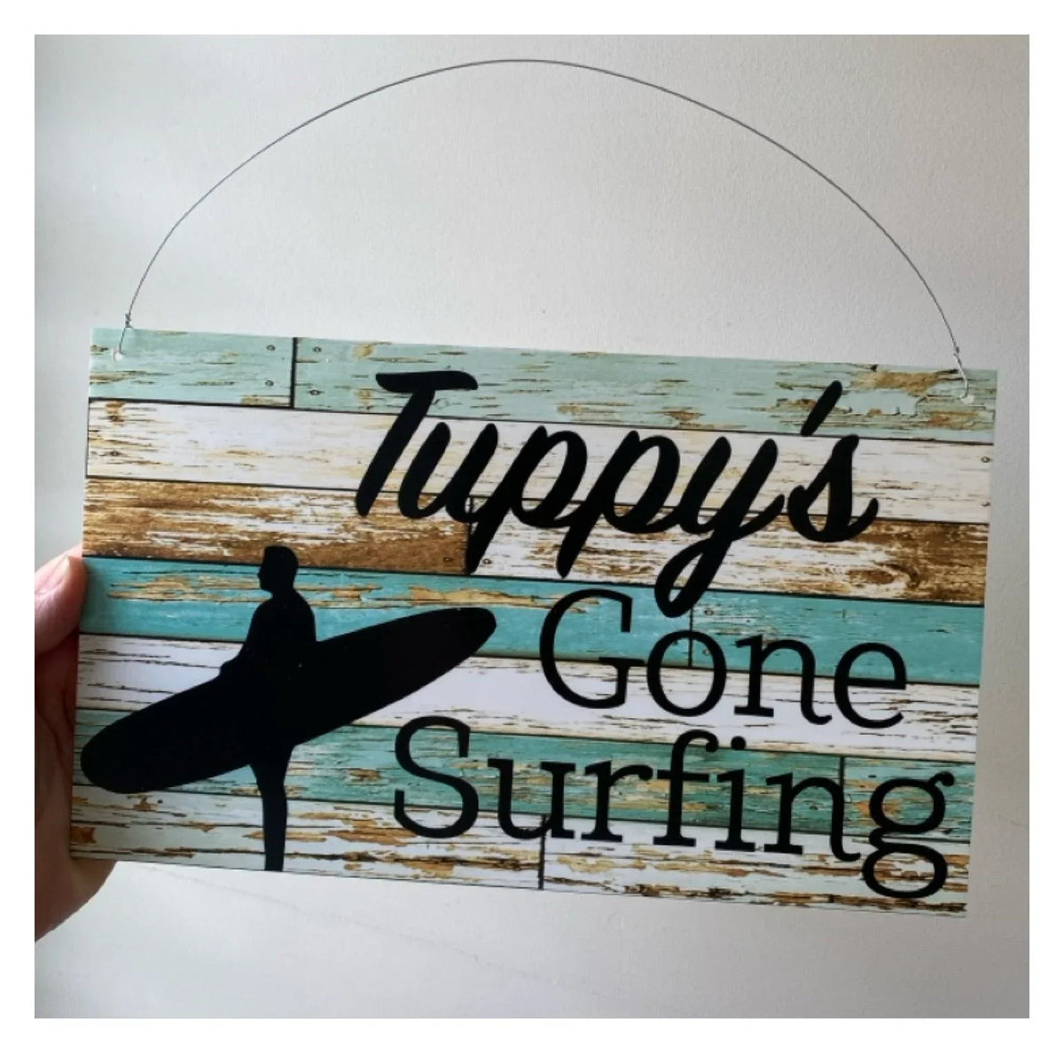 Gone Surfing Beach House Custom Blue Sign - The Renmy Store Homewares & Gifts
