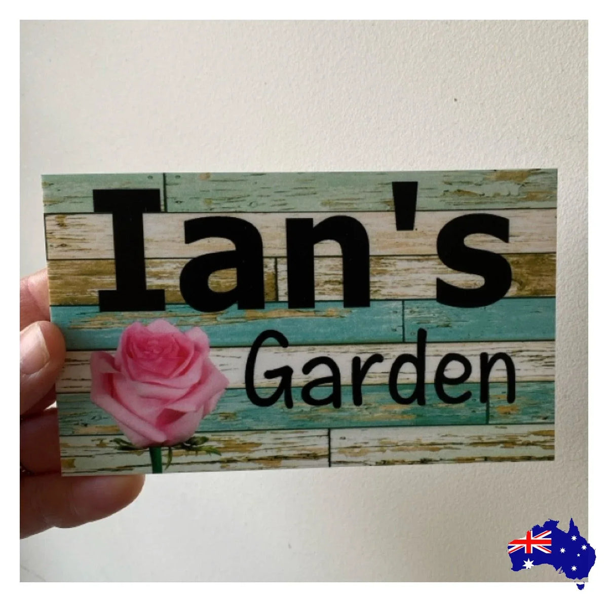 Garden Rose Pink Personalised Custom Sign - The Renmy Store Homewares & Gifts