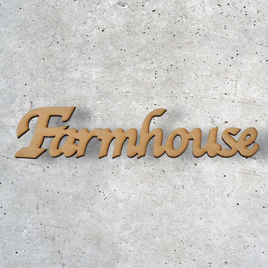 Farmhouse Farm Raw MDF Wording - The Renmy Store Homewares & Gifts