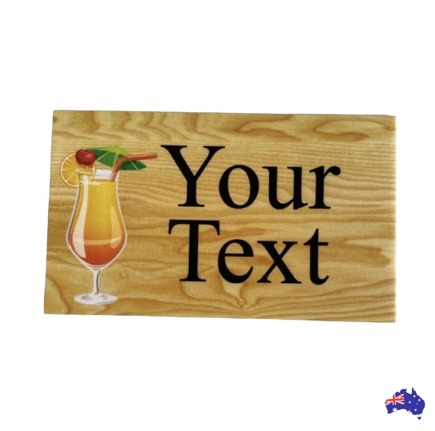 Cocktail Tropical Custom Personalised Sign - The Renmy Store Homewares & Gifts