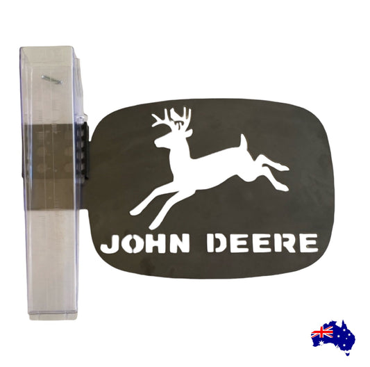 Rain Gauge John Deere Deer Vintage - Stake or Wall Mount - Aussie Made