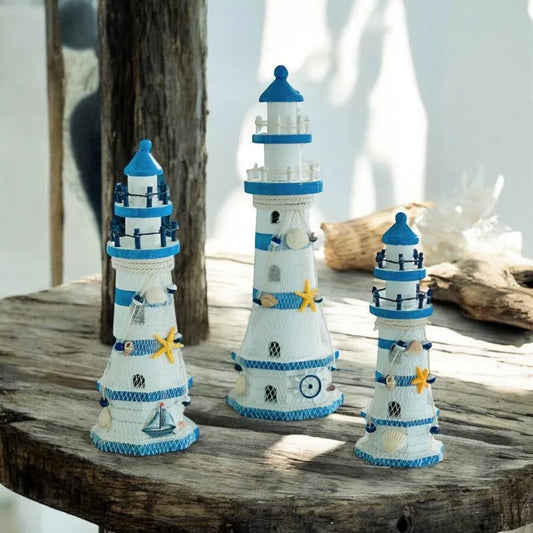 Lighthouse Wooden Marine Ocean Ornament - The Renmy Store Homewares & Gifts